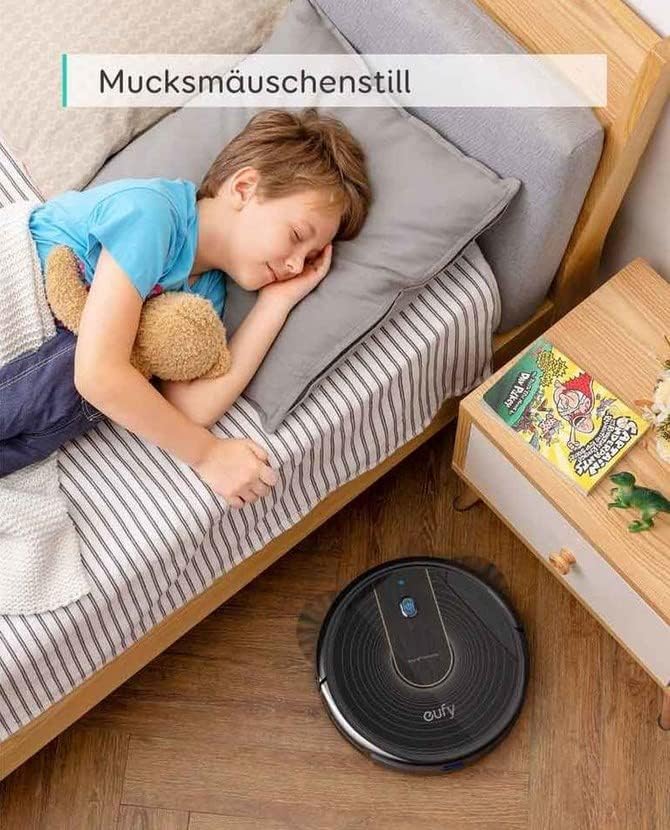 eufy by Anker RoboVac 15C Saugroboter [BoostIQ] mit WLAN Funktion, extrem flaches Design, 1300Pa Saugkraft, Geräuscharmer Betrieb, Selbstaufladender Staubsaugerroboter, für Hartböden und Teppiche