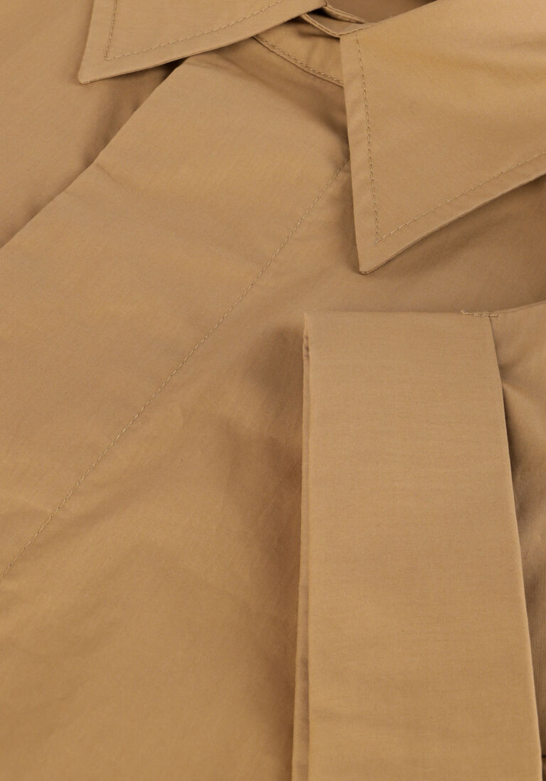 SUNCOO camel suncoo midi jurk clodie