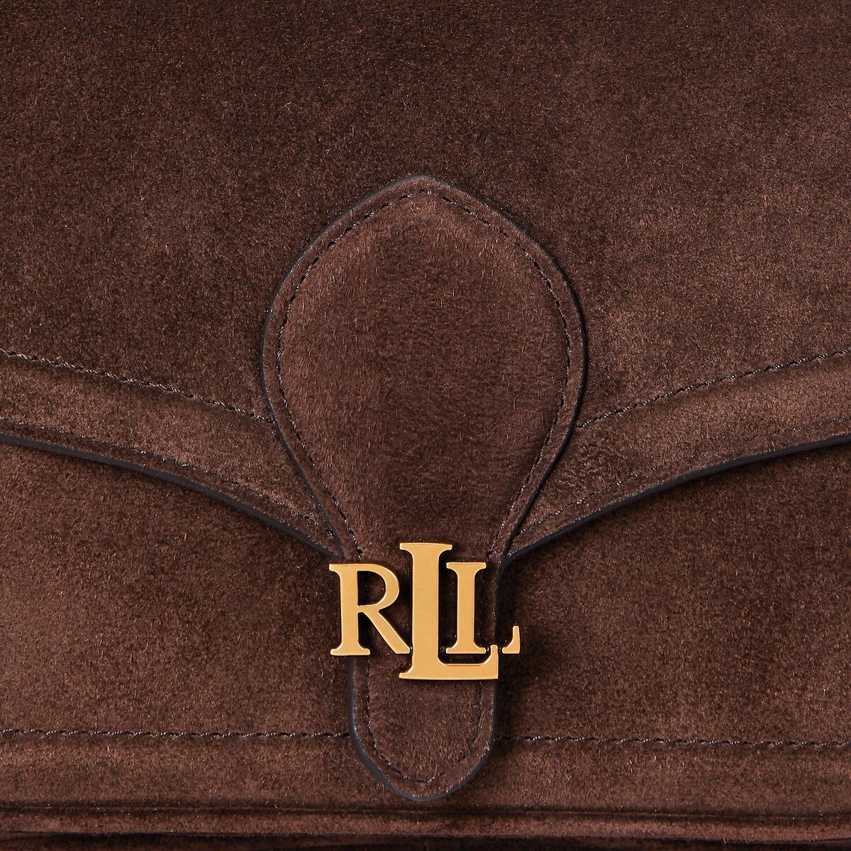 LAUREN RALPH LAUREN<br>Bolsa de ombro em camurça, BRADLEY