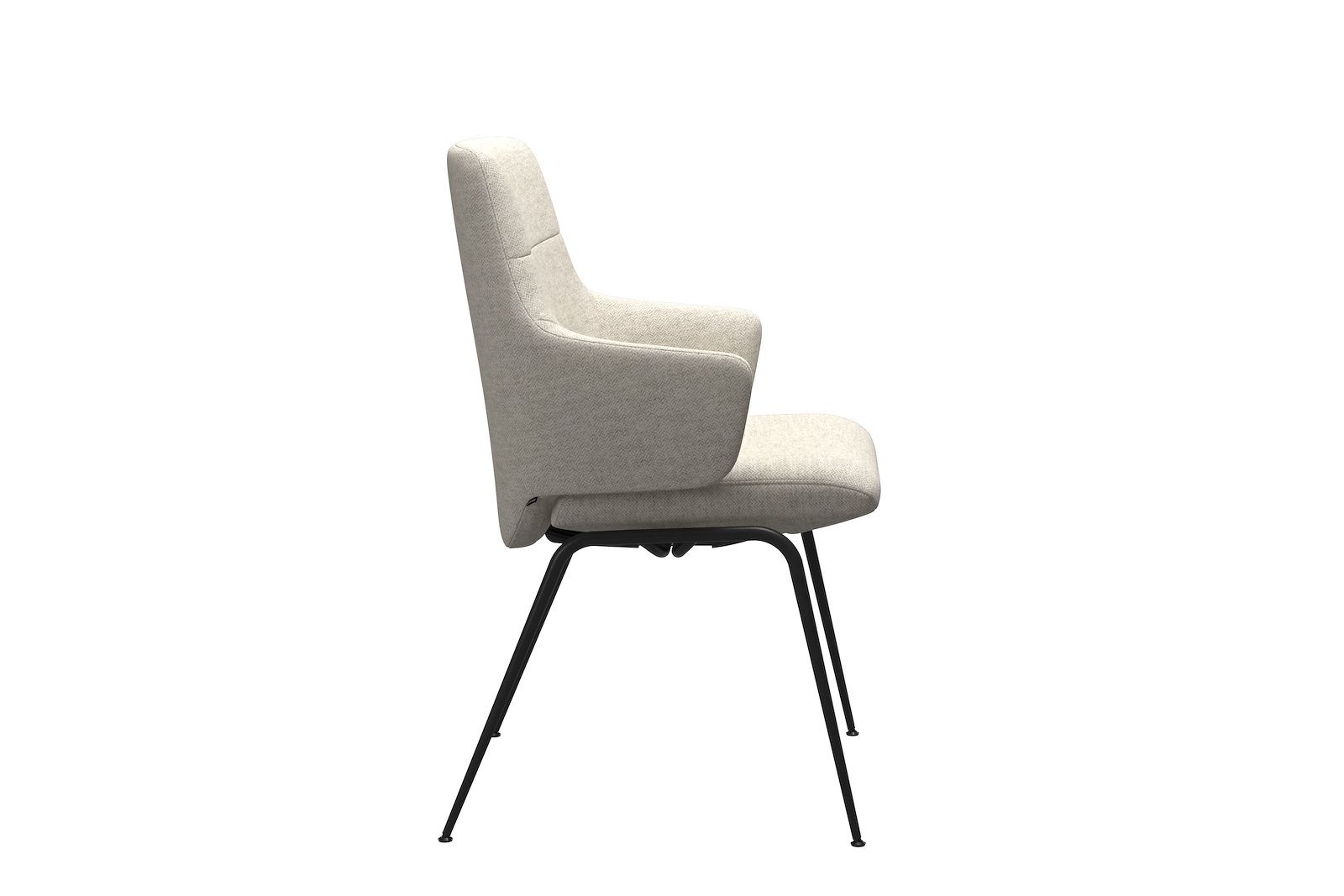 Chilli spisestol Tekstil Peony - Light Beige - Sort