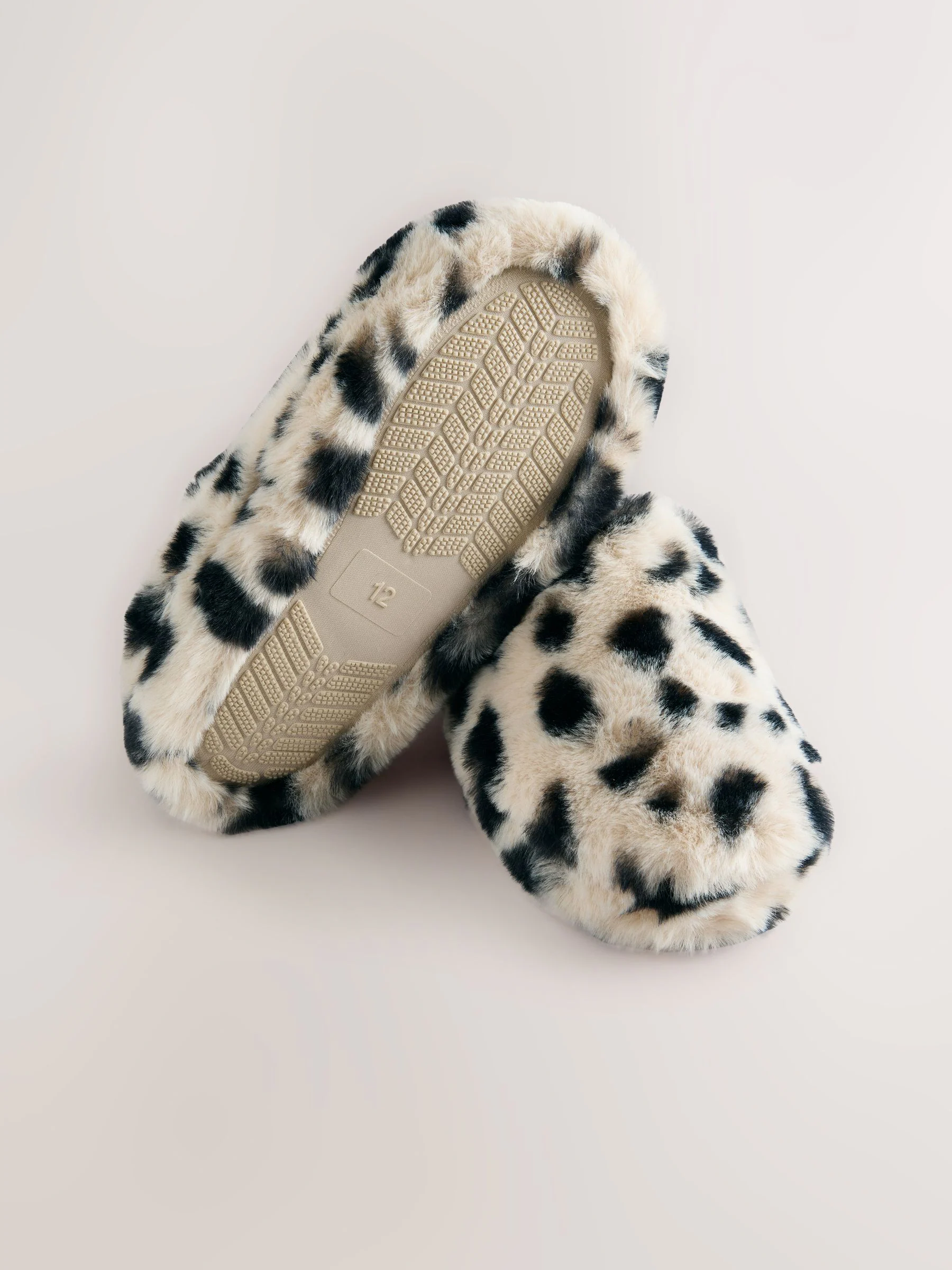 Dierenprint - Pantoffels met imitatiebont