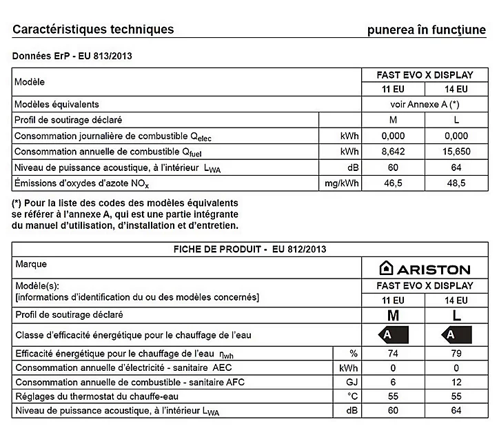 Chauffe-eau gaz instantané Ariston Fast Evo X 11 - gaz naturel