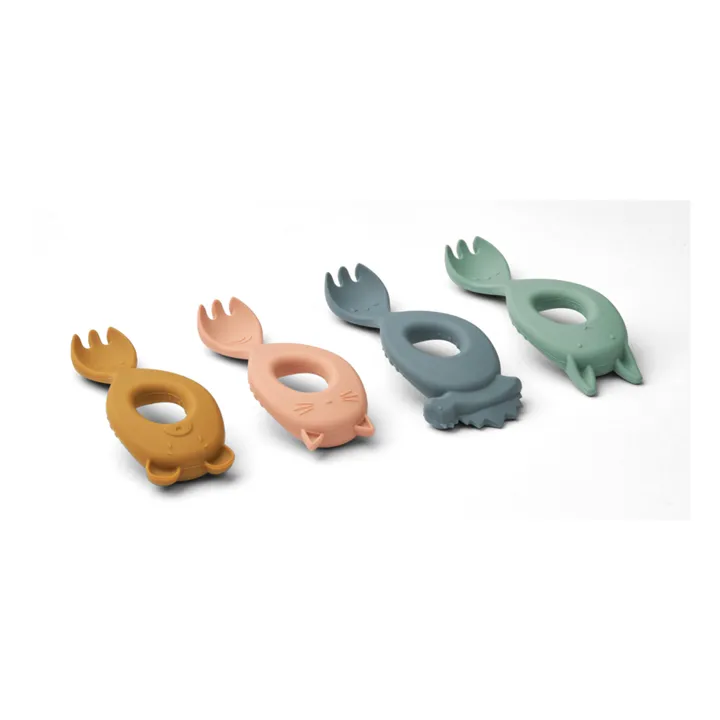 Liewood Fourchettes en silicone Liva - Set de 4 | Tuscany rose multi mix