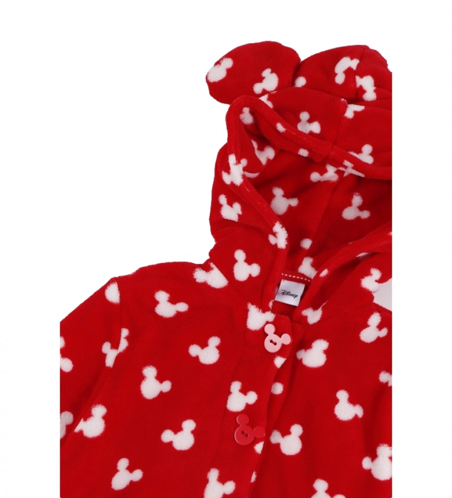 Roupão de banho Disney Mickey Mouse, vermelho e branco