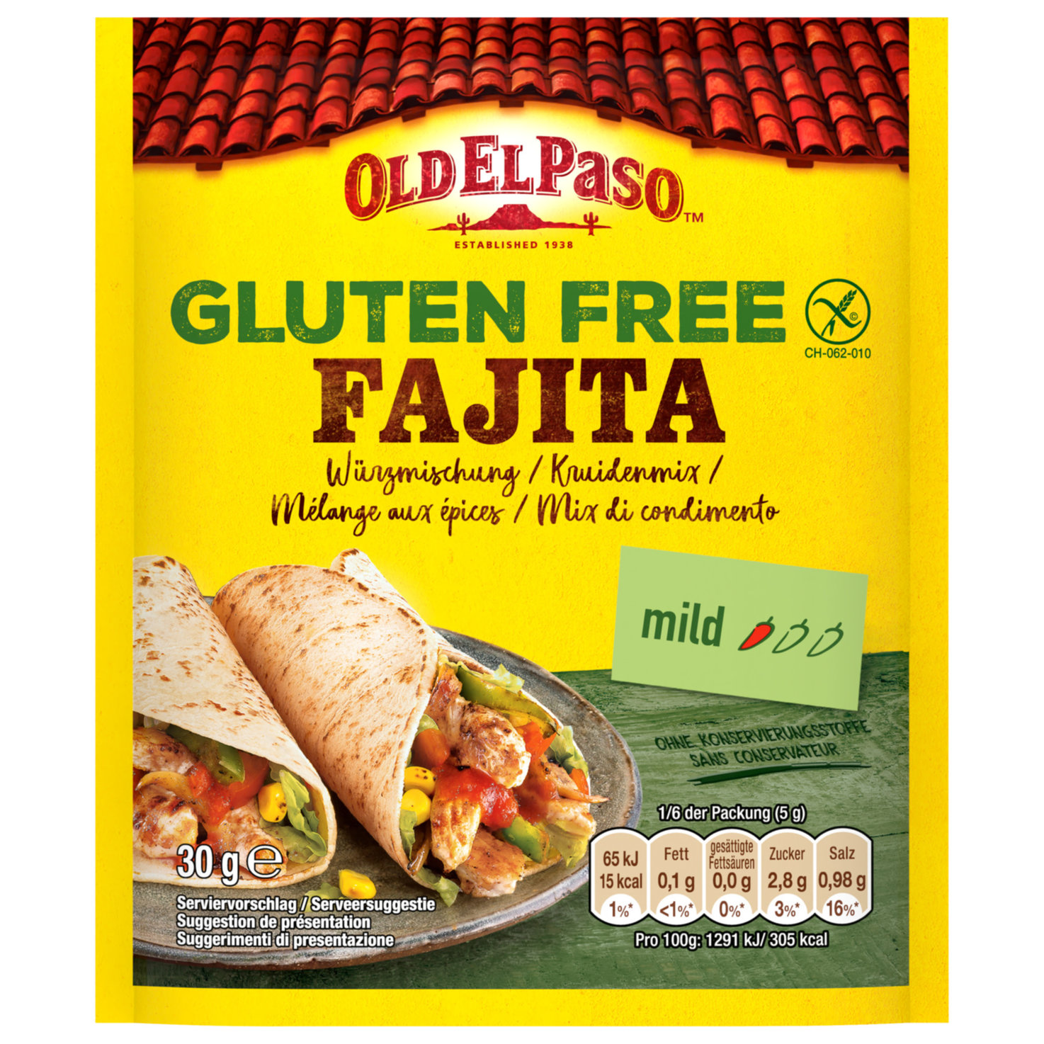 Old el Paso Fajita mix Gluten Free