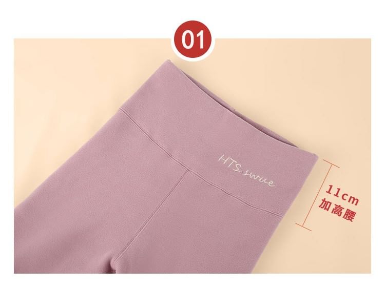 Enpheriado - Legging met hoge taille en geborduurde letters en fleecevoering
