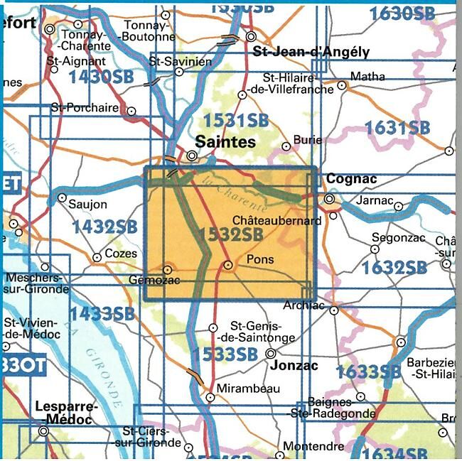 IGN - 1532 SB PONS PERIGNAC 1 25 000