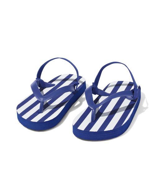 tongs enfant rayures bleu