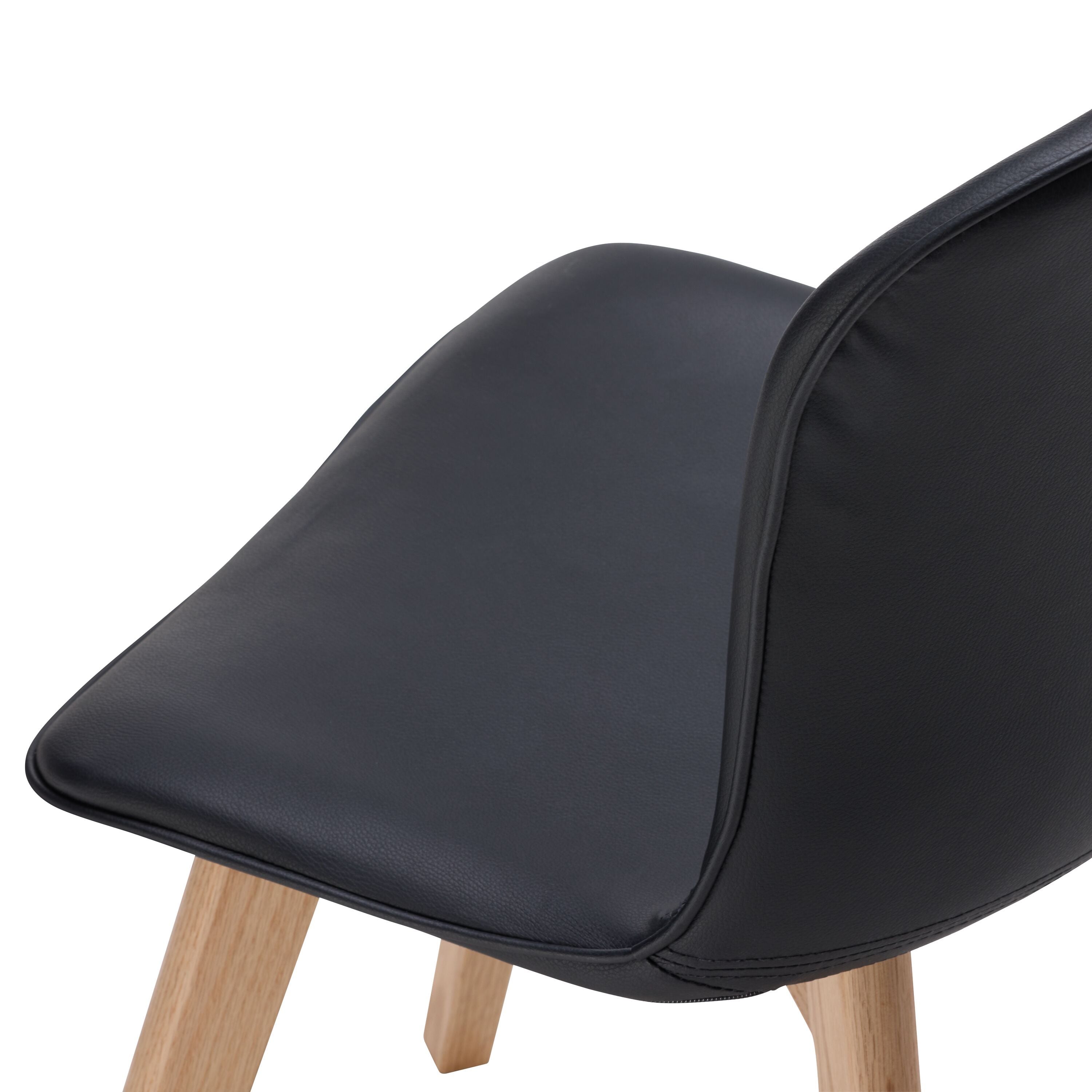 GIANNI Stuhl - Schwarz / B: 48.0 cm x T: 58.5 cm x H: 84.0 cm