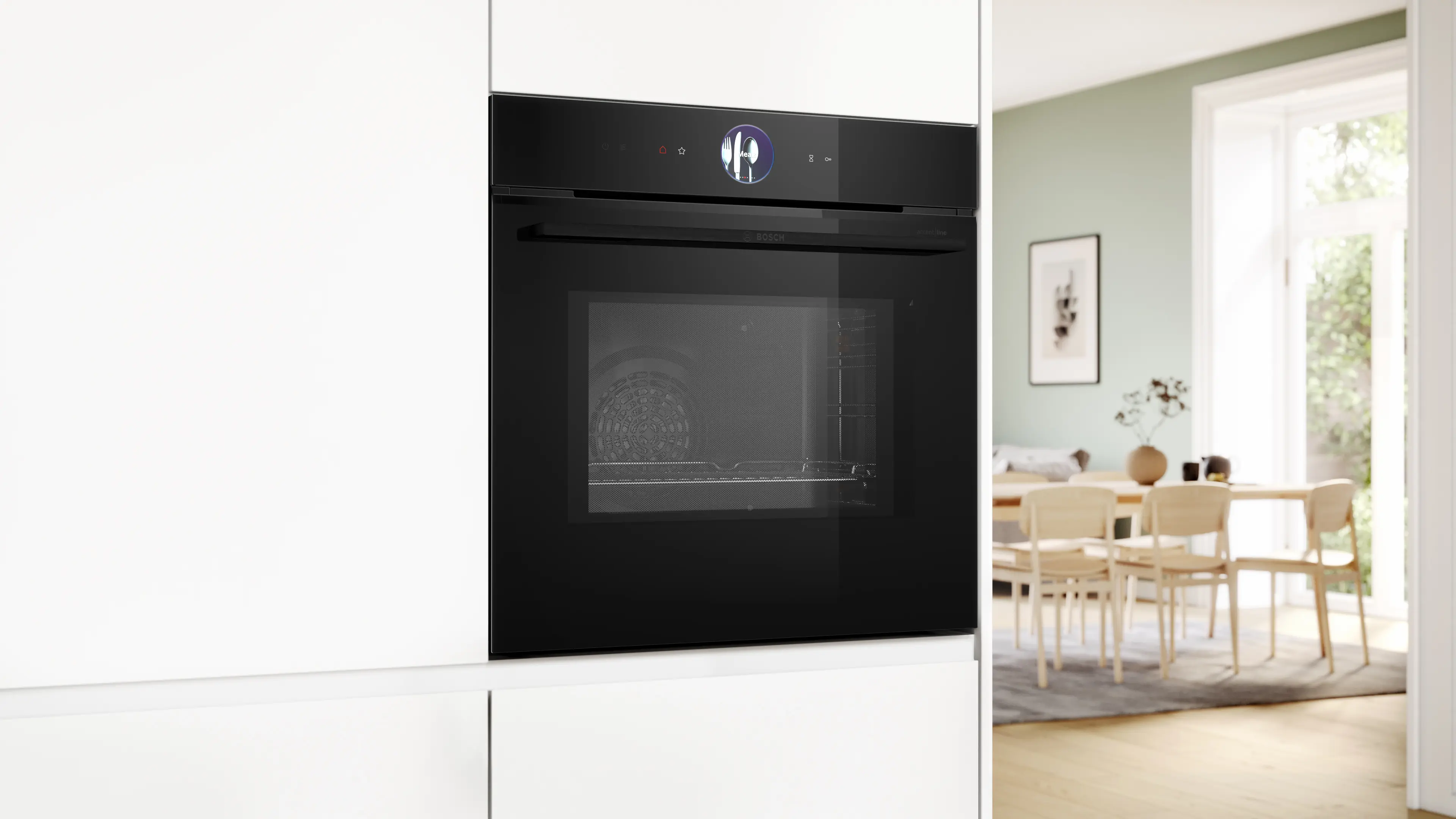 Serie 8 Bakoven met magnetron 60 x 60 cm Zwart