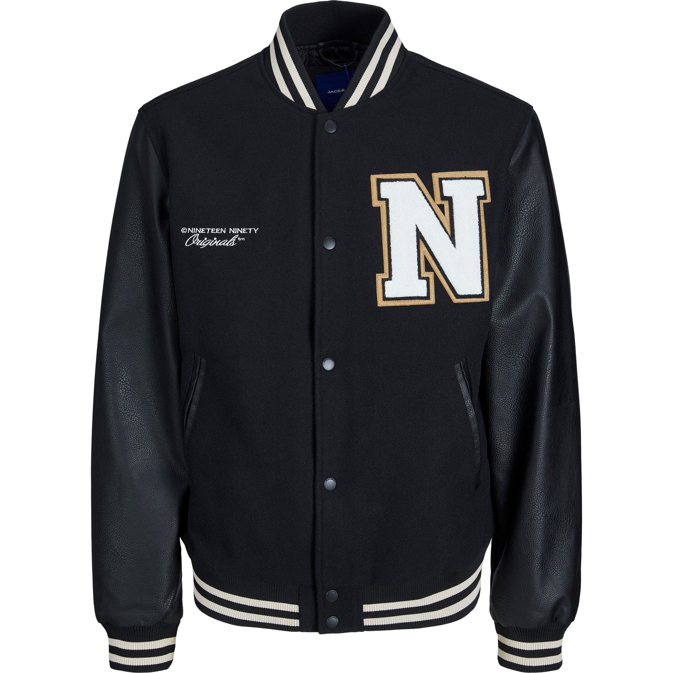 Jack and Jones College Wool Blend Bomber Jacket