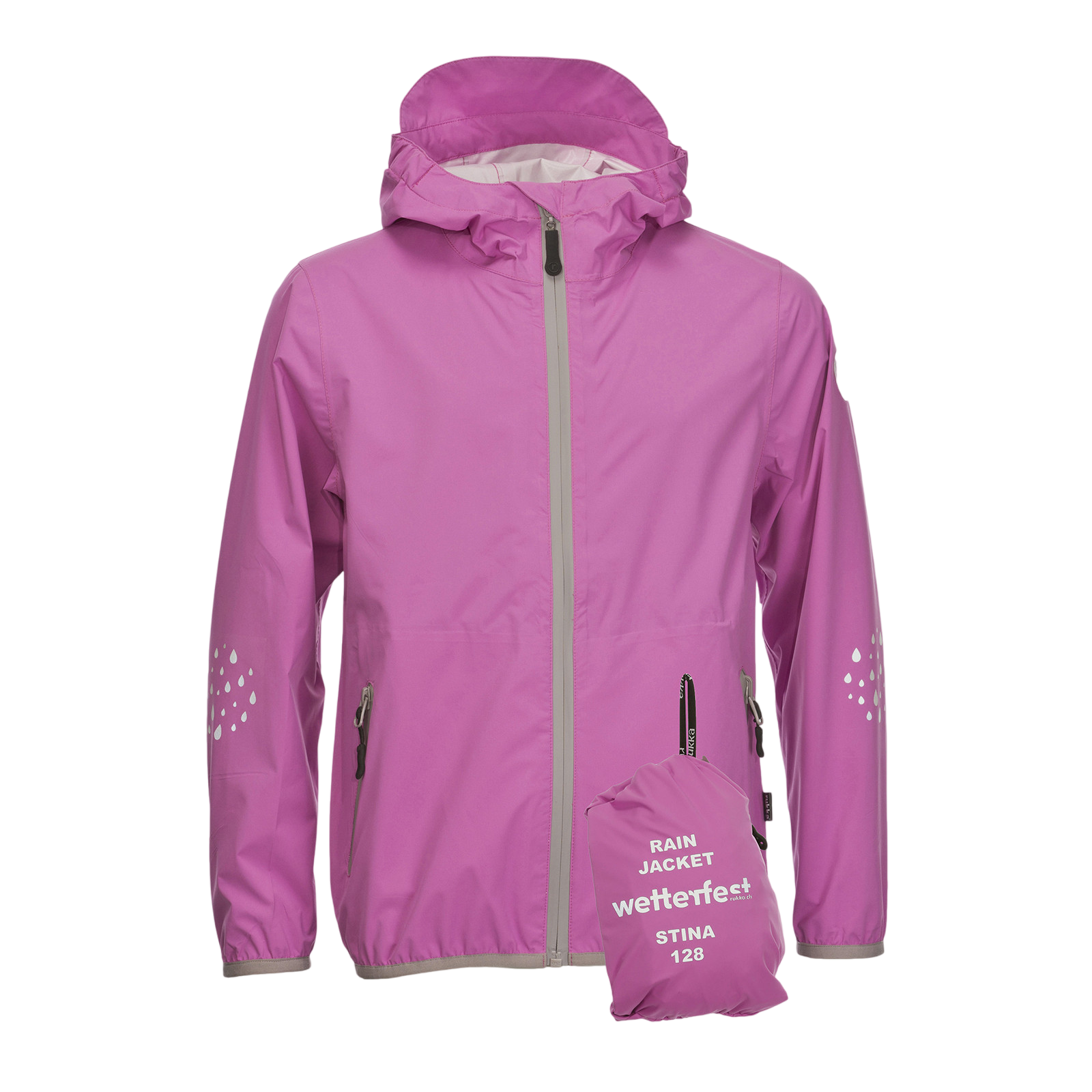Kinder Stina Regenjacke radiant orchid