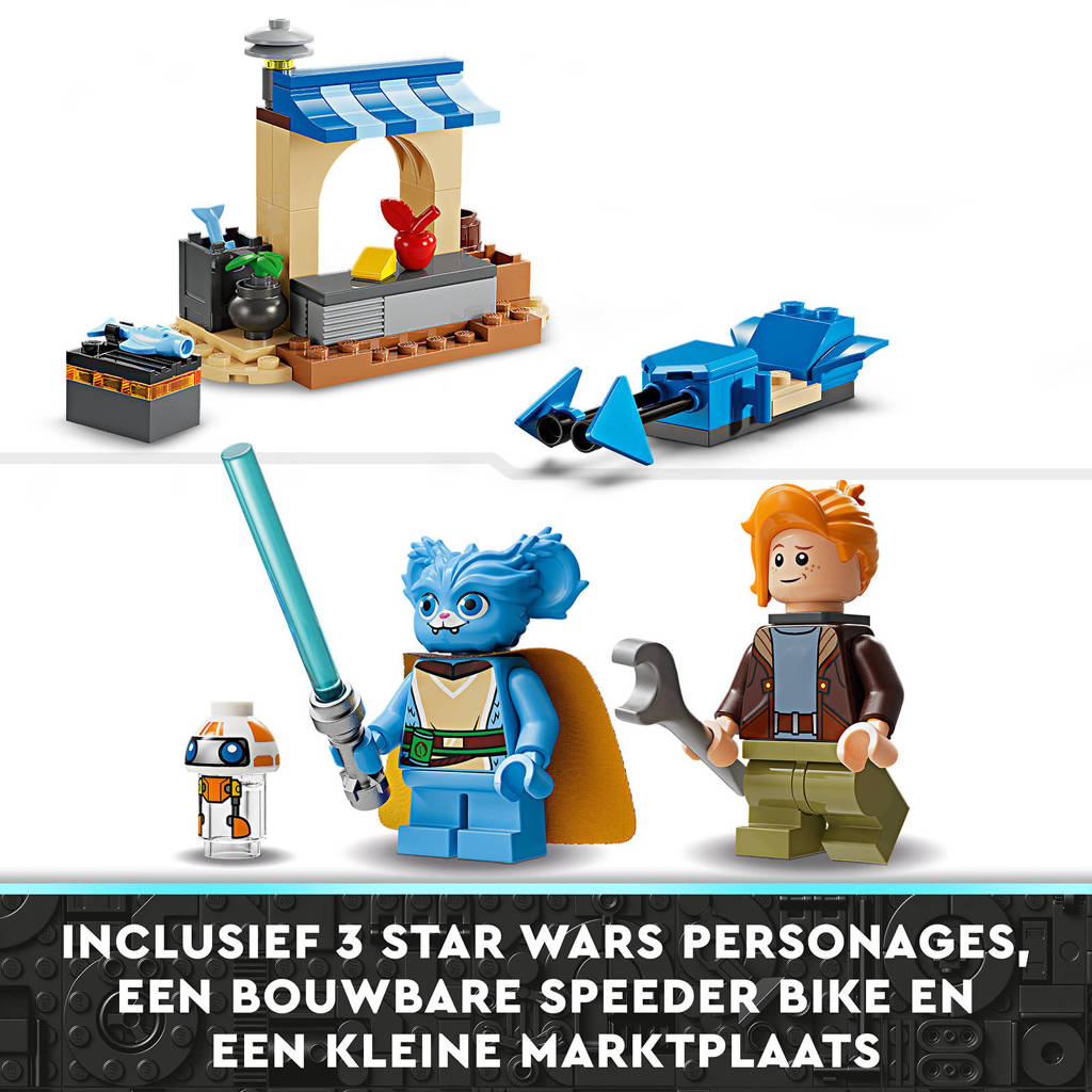 Veel elementen = veel speelplezierYoung Jedi Adventures De Crimson Firehawk Bouwbaar Ruimteschip Speelgoed 75384