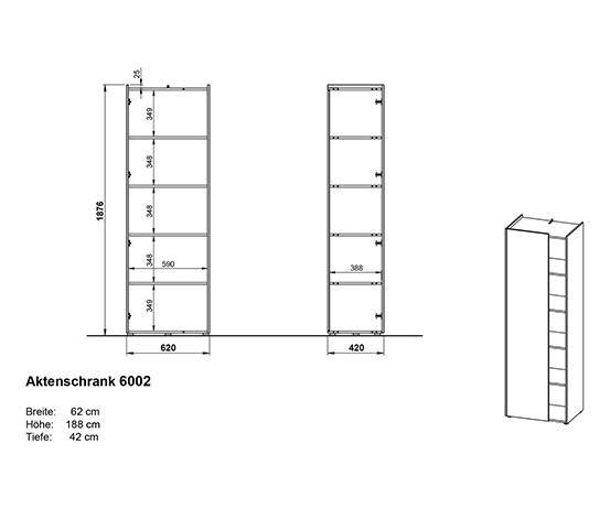 Aktenschrank »Hasselt«, hoch
