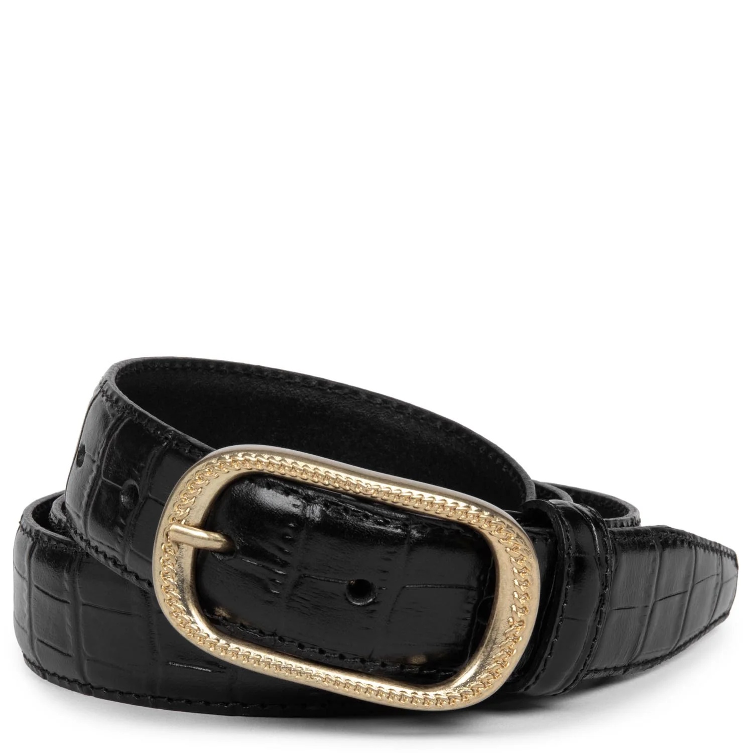 Ceinture Cuir Croco Femme-Ceinture