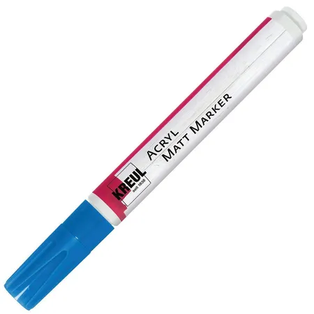 KREUL Acryl Matt Marker, medium, Rundspitze ca. 2 4 mm, blau
