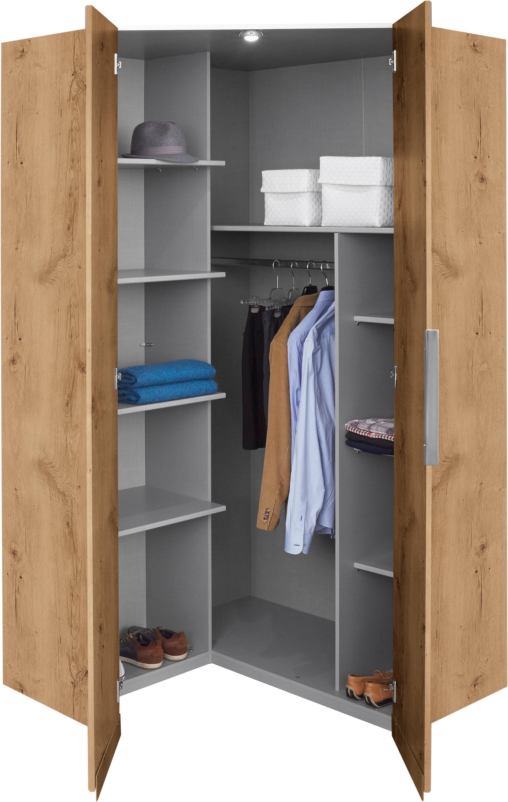 Wimex Eckkleiderschrank »Level by fresh to go« mit Spiegeltüren