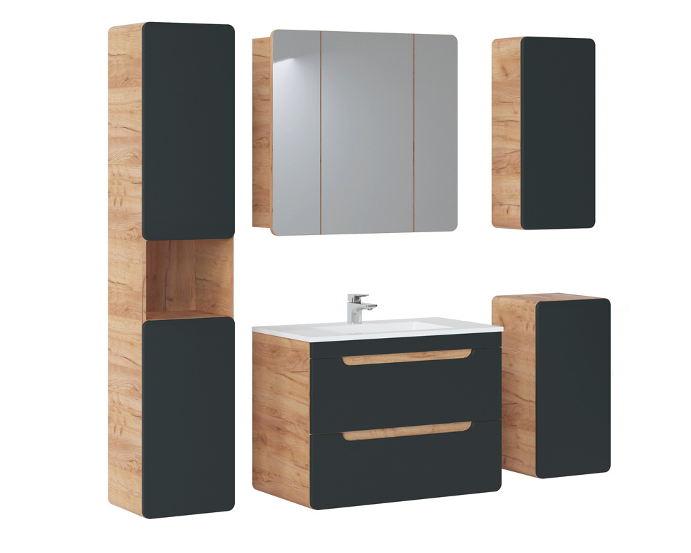 Comad Aruba Cosmos 800 FSC kolomkast 170cm eiken/antraciet