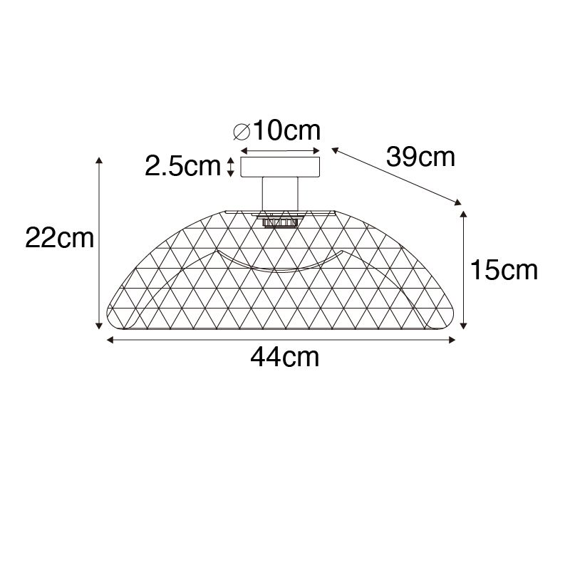 Moderne plafondlamp zwart - Zora