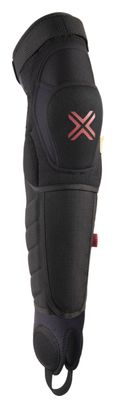 Paire de Protège-tibia/Genou/Cheville Fuse Delta 125 Noir/Rouge