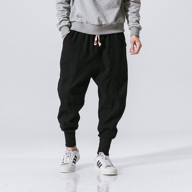 Sheck - Hoge taille effen cropped harembroek