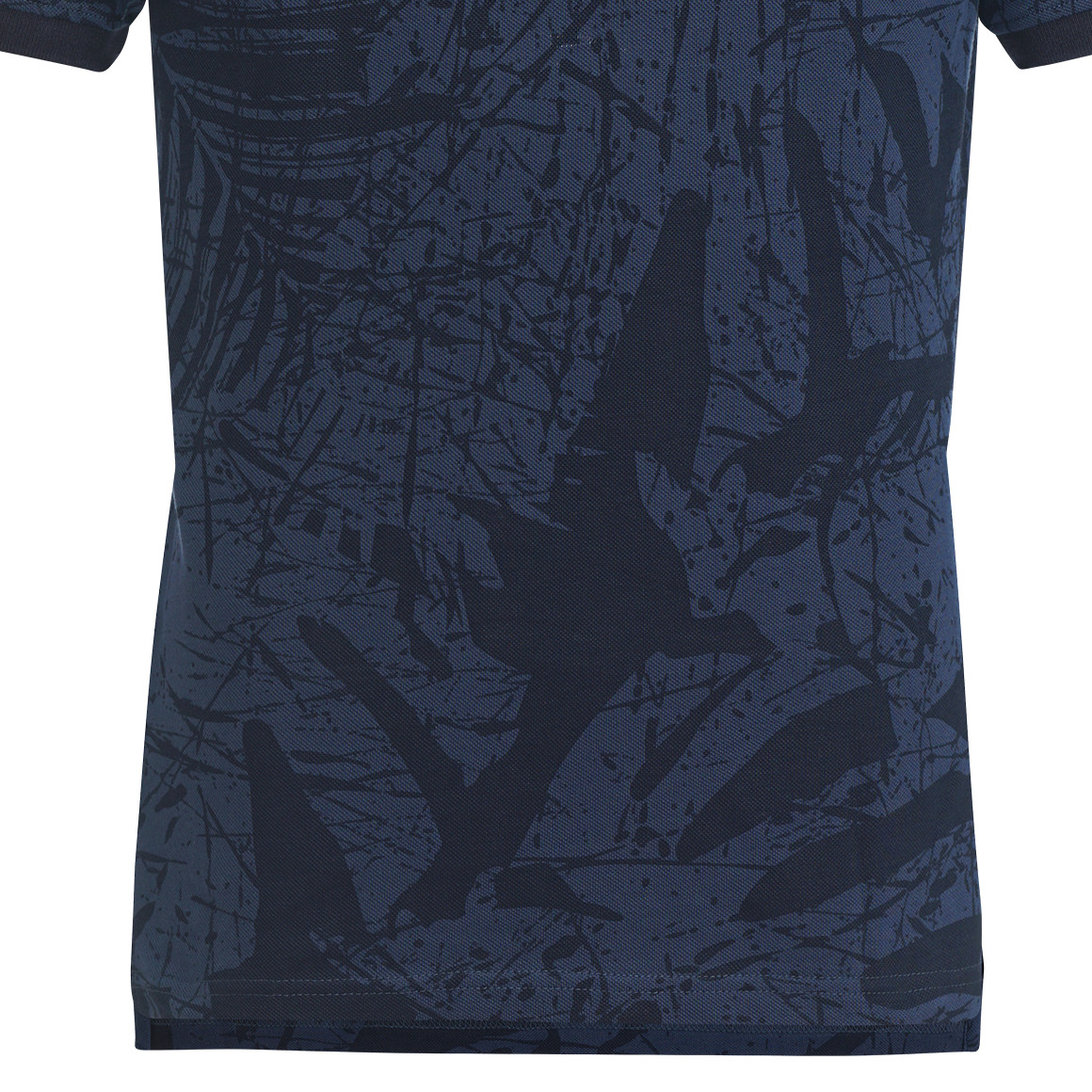 VanVaan Herren Poloshirt mit Muster dunkelblau