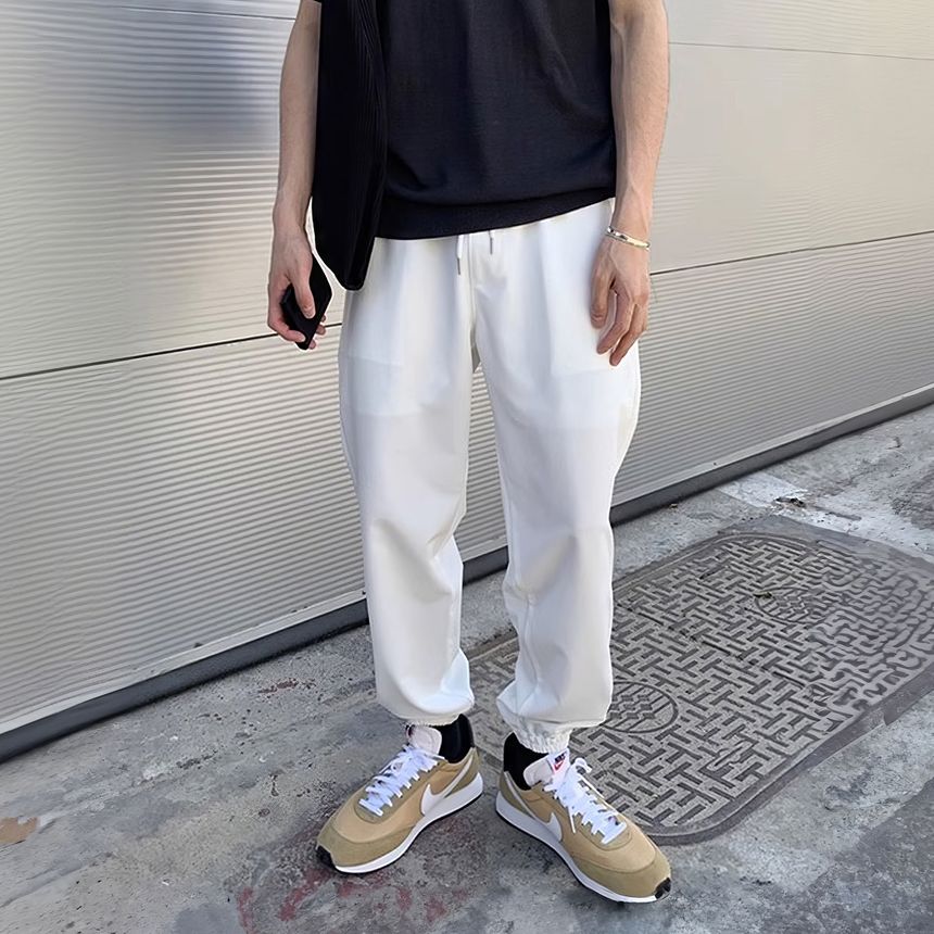 Okwano - Halfhoge, effen cropped harembroek
