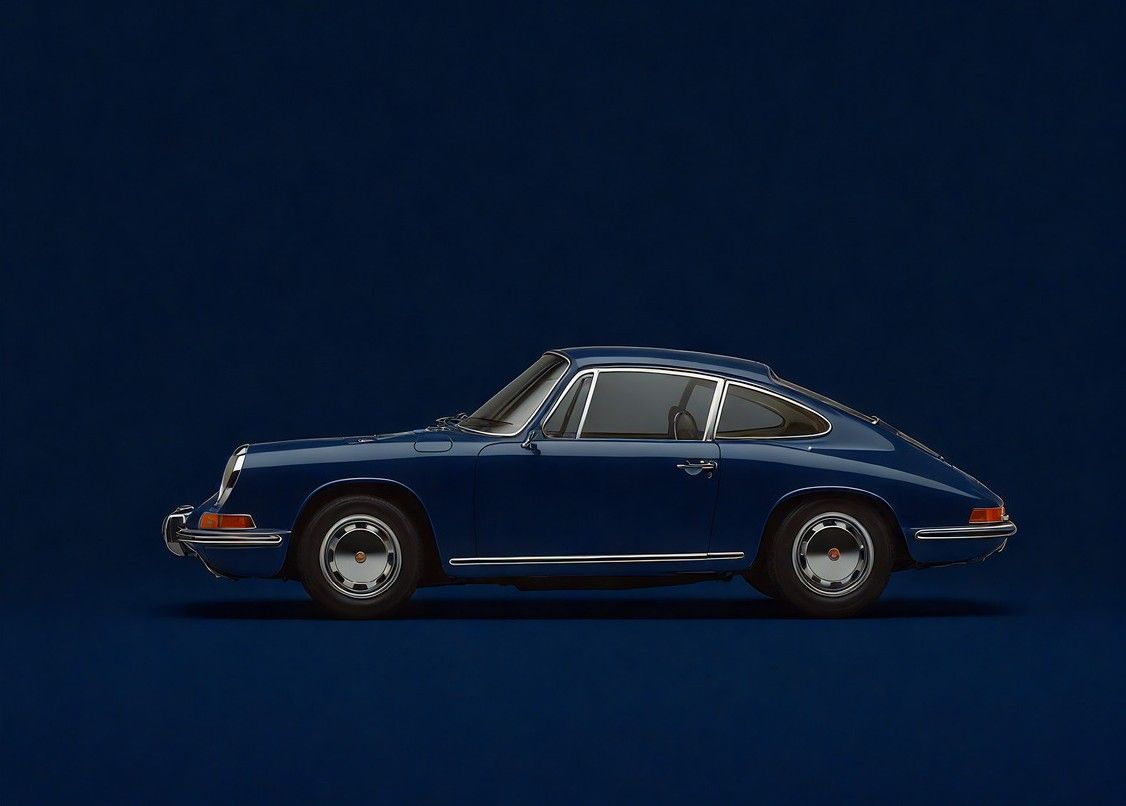 Art Print Blue Porsche