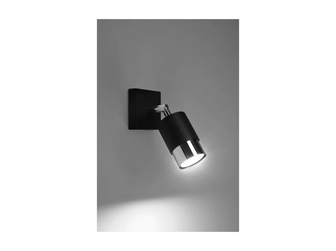 Sollux Lighting Nero Spot simple, noir/chrome, 1x GU10