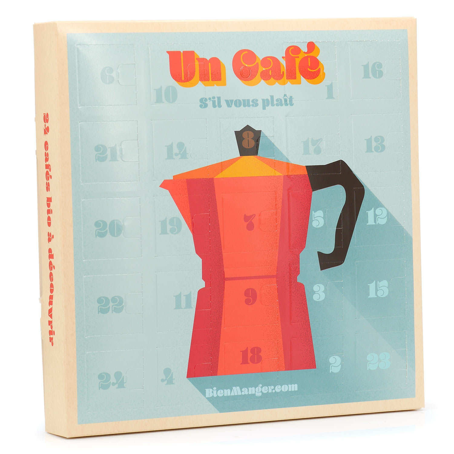 Calendrier de l'avent 24 capsules de cafés bio assorties pour Nespresso®