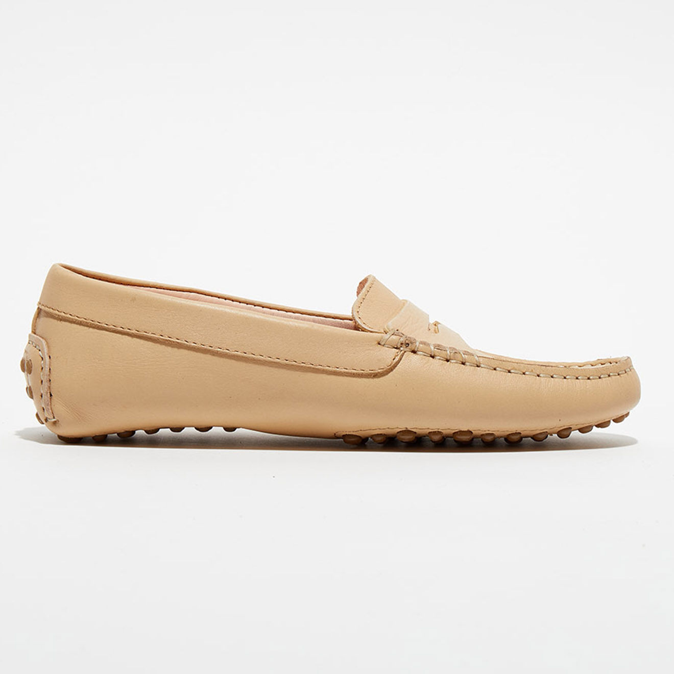 Loafers Mocassins en Cuir Miss beiges