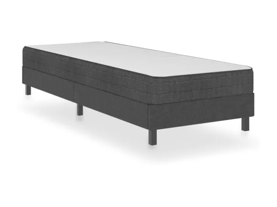 Ensemble matelas et sommier tapissier Gris foncé Tissu 80x200 2