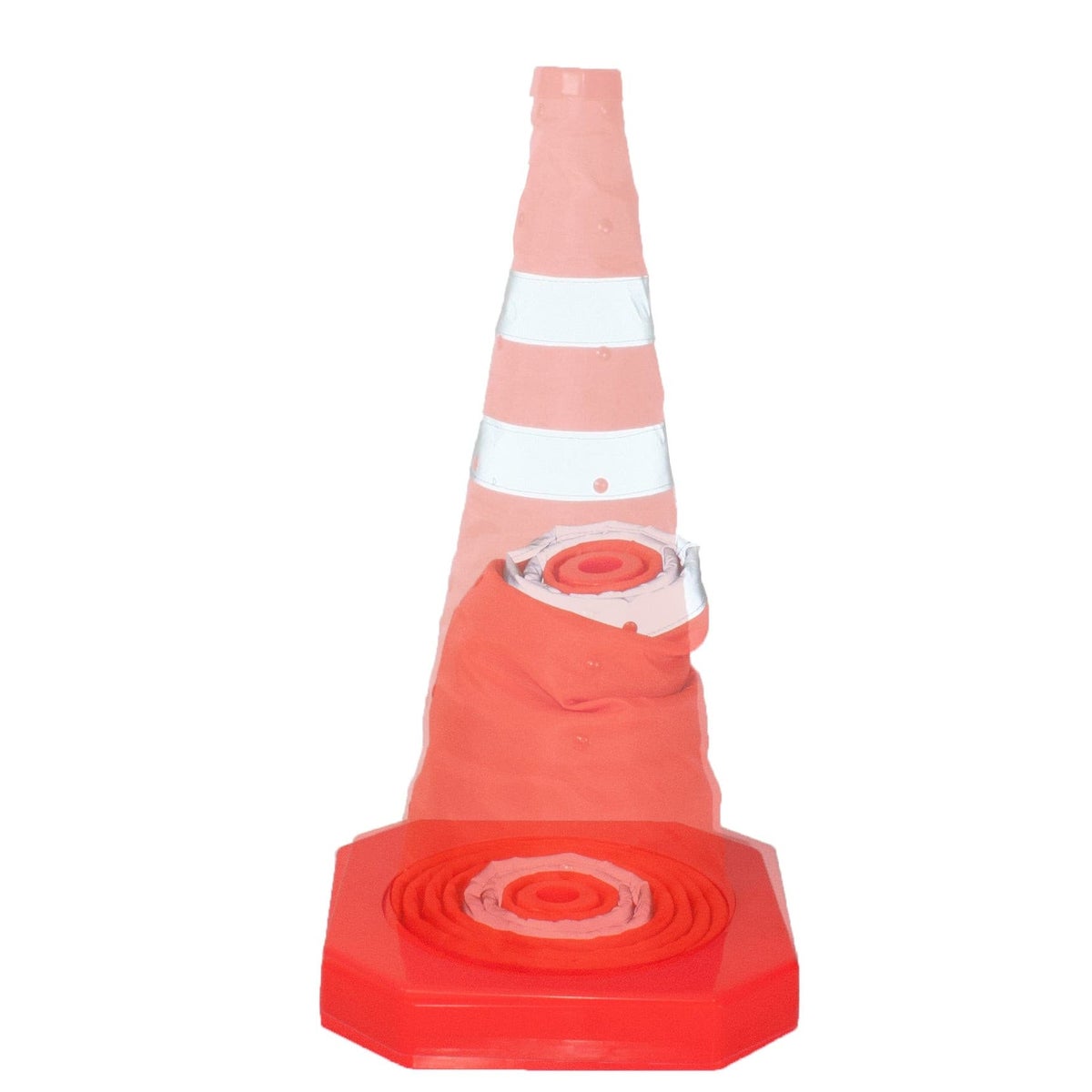 UVV Opvouwbare verkeerskegel 49cm Opvouwbare pylonen verkeerskegel + knipperlicht