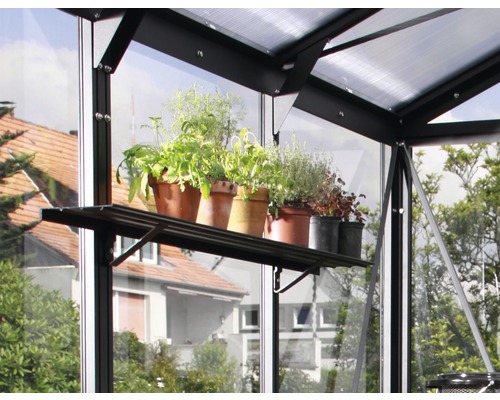 Vitavia wandplank 122 x 15 cm, zwart