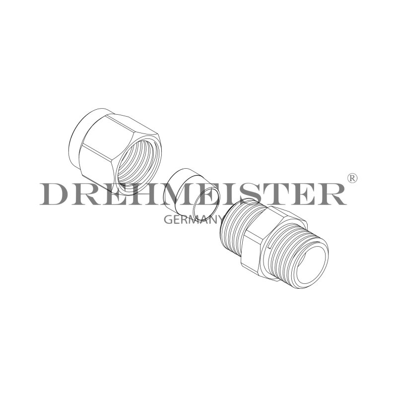 DREHMEISTER Durchführung M10x1 für Polyamidschlauch 6mm