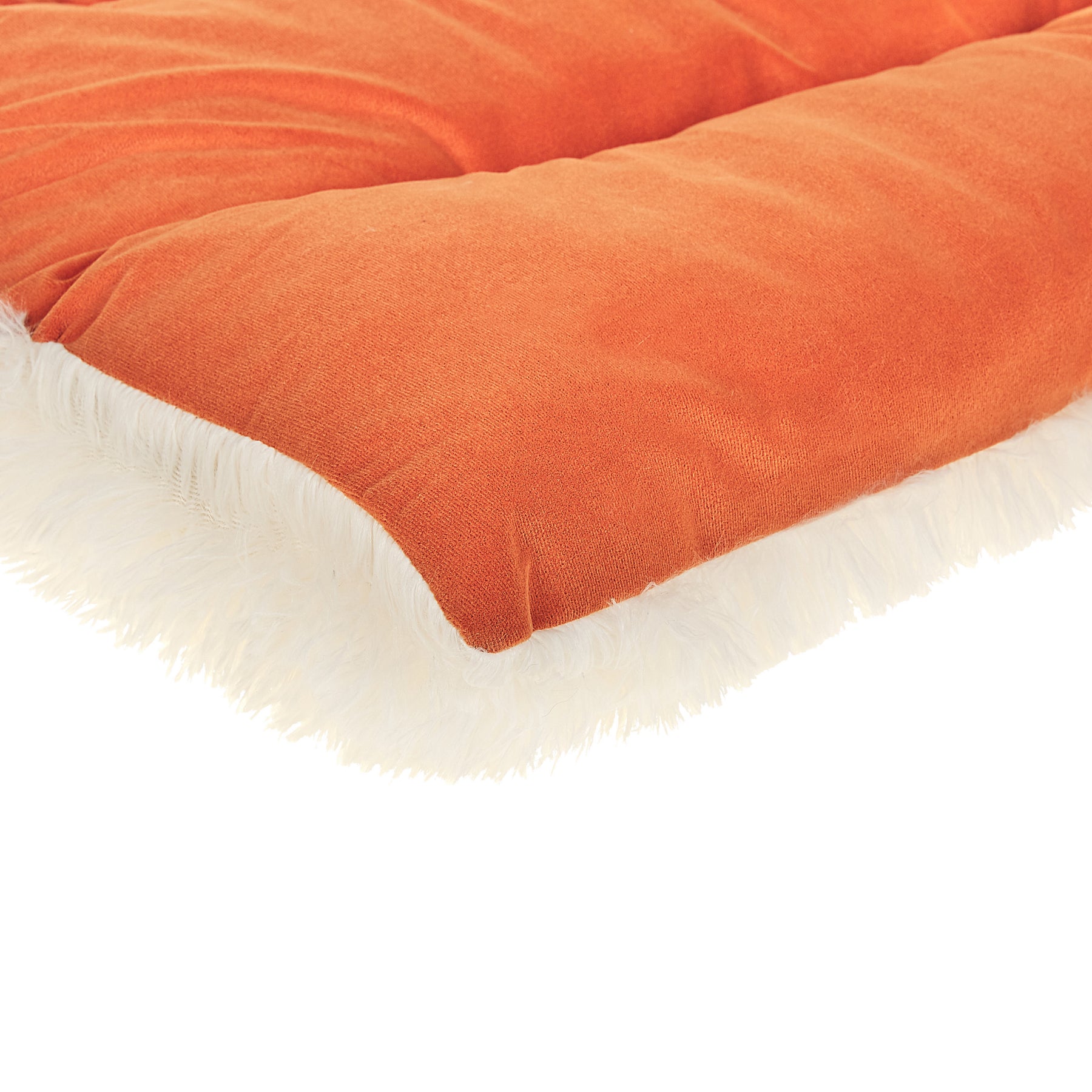 Beliani - ERGANI - Dierenbed - Oranje - Fluweel