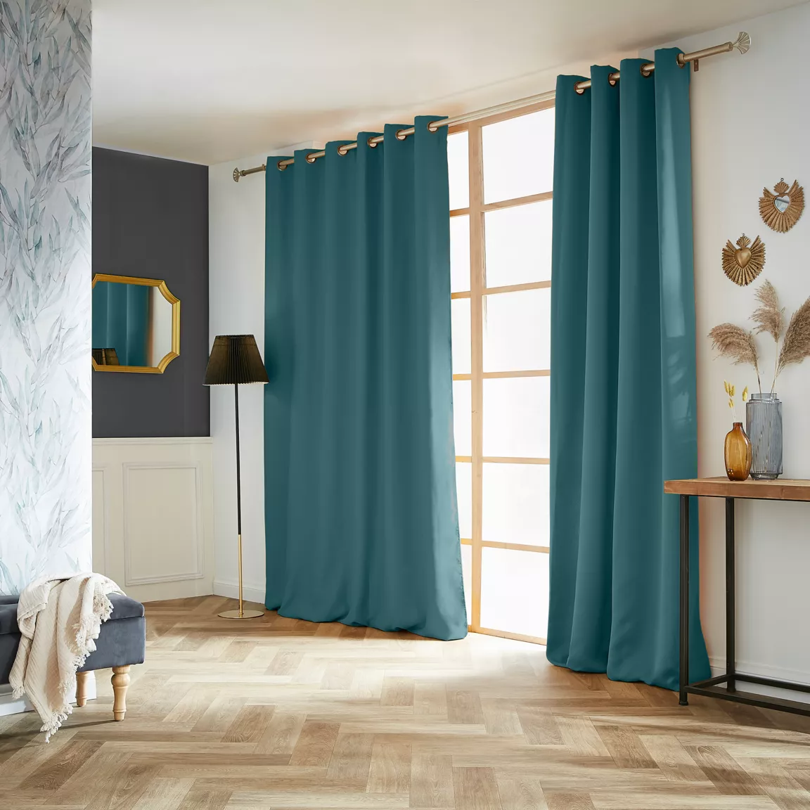 Rideau obscurcissant (180 x 260 cm) Dark Bleu canard