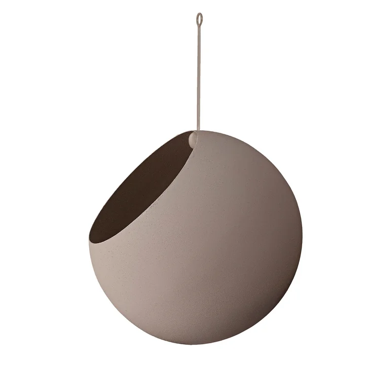 AYTM - Globe Hängeblumentopf Ø 21 cm, taupe / taupe
