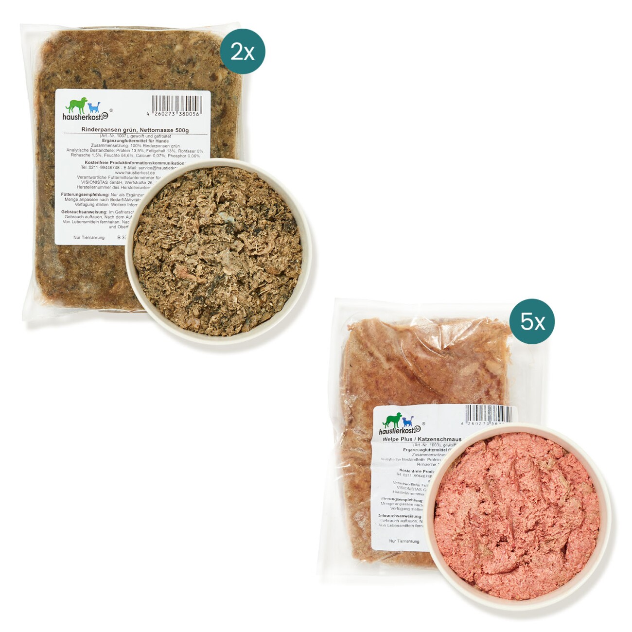 haustierkost.de Hund Welpe Frostfutter Menü 9 kg