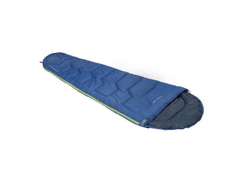 High Peak Schlafsack Action 250, Blue-Darkblue Maschinenwaschbarer Mumienschlafsack für Camping oder Besuch bei Freunden