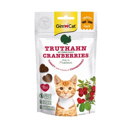 GimCat Crunchy Snacks Truthahn mit Cranberries 50 g