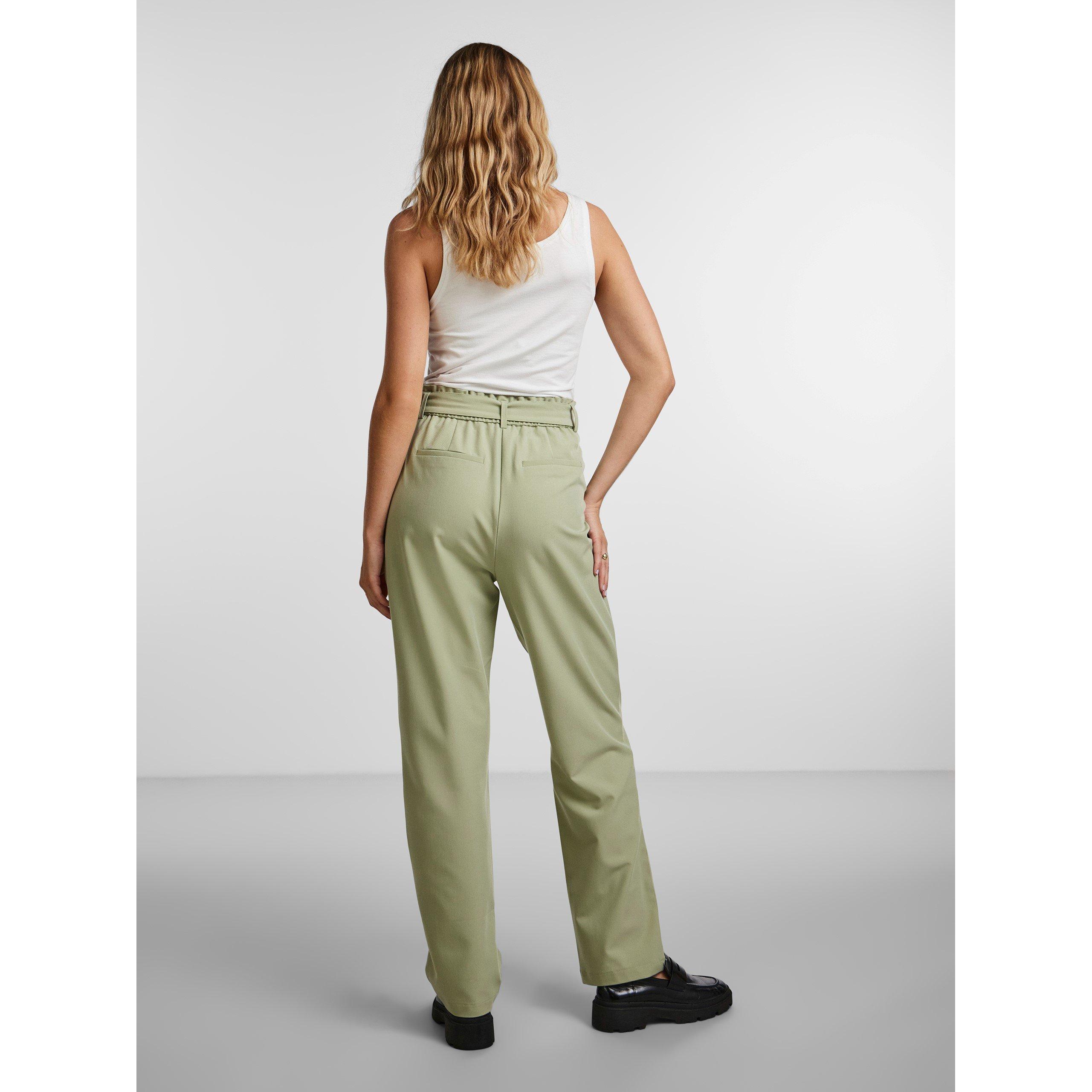 Pieces High Waisted Straight Trousers