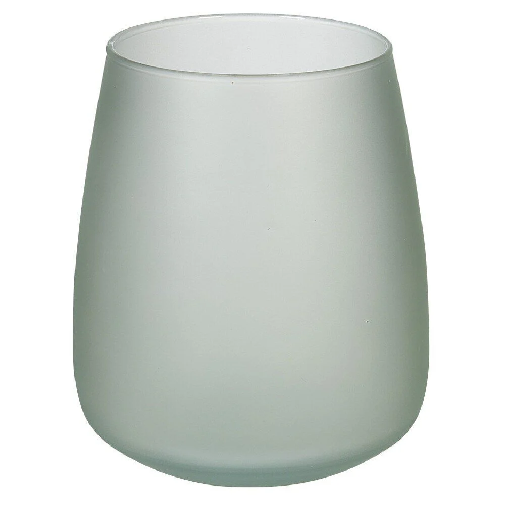 Vase Pampa en verre vert mat