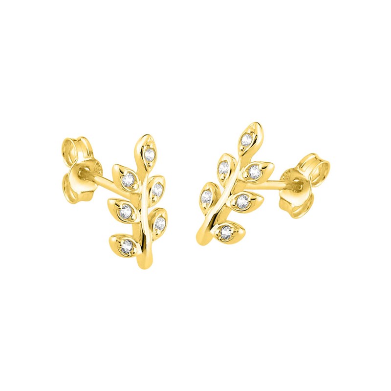 Boucles d'oreilles Femme - Oxyde de zirconium - Or 18 Carats