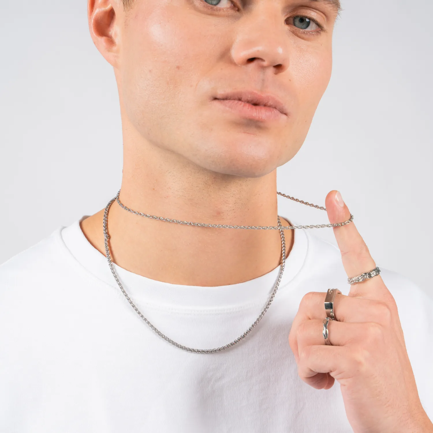 Tom Morris Double Link Chain Halskæde Rustfrit Stål TM00022