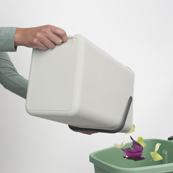 Brabantia prullenbak Sort&Go 16 L lichtgrijs