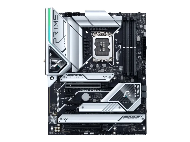 ASUS Prime Z790-A WIFI - Bundkort - ATX - LGA1700 sokkel - Z790 Chipset - USB-C 3.2 Gen 2x2, USB-C 3.2 Gen2, USB 3.2 Gen 1, USB 3.2 Gen 2 - 2.5 Gigabit LAN, Wi-Fi 6, Bluetooth - onboard grafik (CPU påkrævet) - HD Audio (8-kanaler)