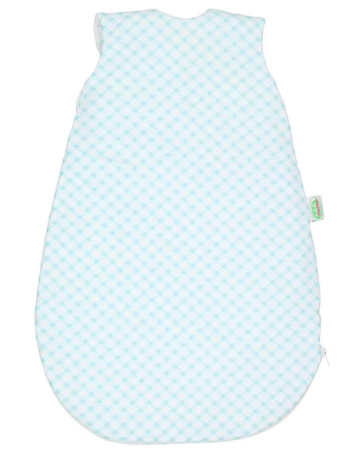 Jersey-Schlafsack BABY-NEST® PRIMA KLIMA KARO in mint/weiß