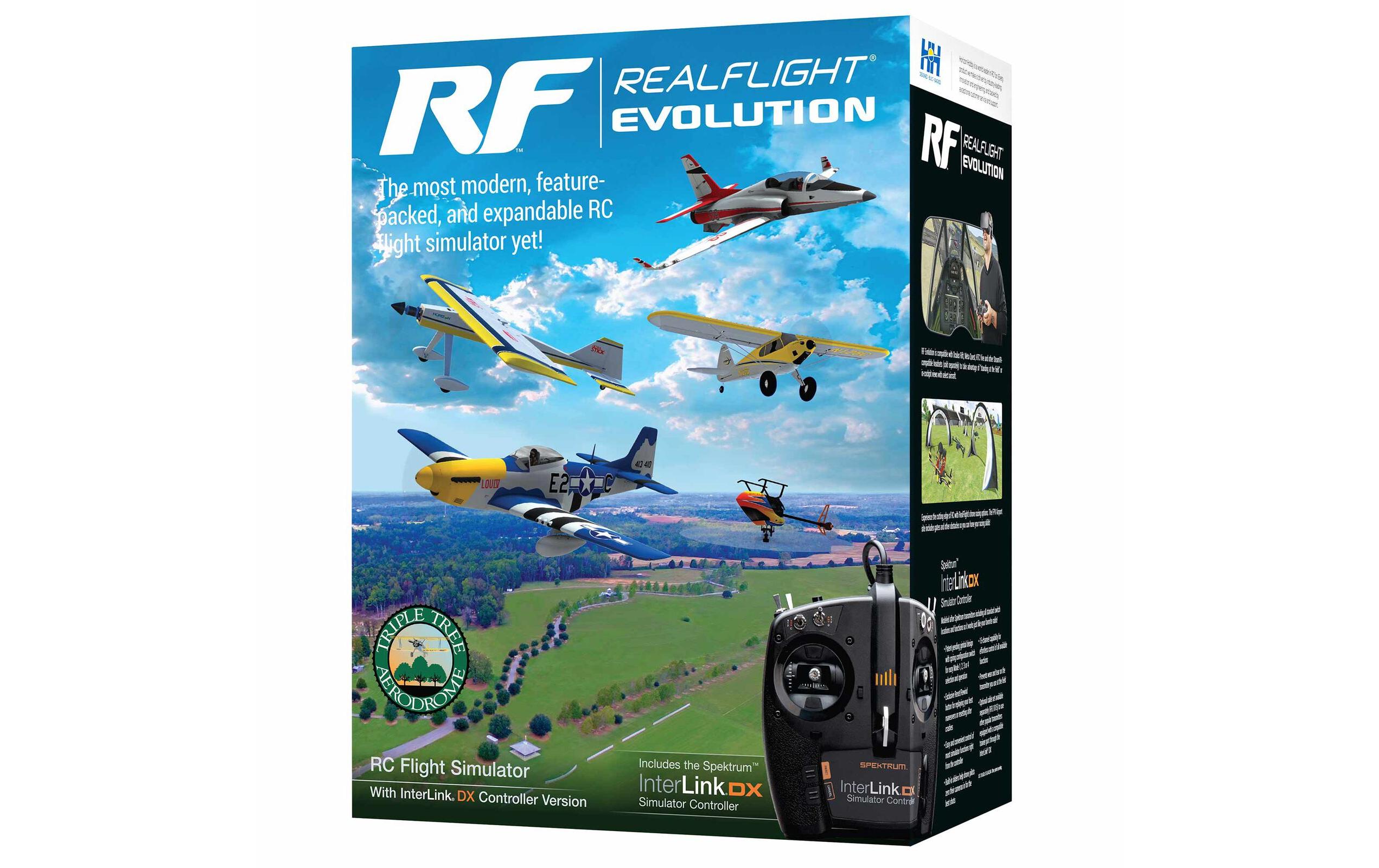 RC-Flugsimulator RealFlight Evoluion mit Controller<br>Modellflugsimulator inklusive USB Interlink Fernsteuerung