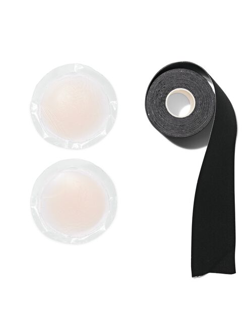 boobtape noir 5m avec coussinets pour mamelons